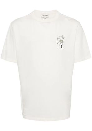 CAFÉ KITSUNÉ fox-print cotton T-shirt - White