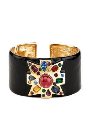 Kenneth Jay Lane cross-motif ruby bracelet - Black