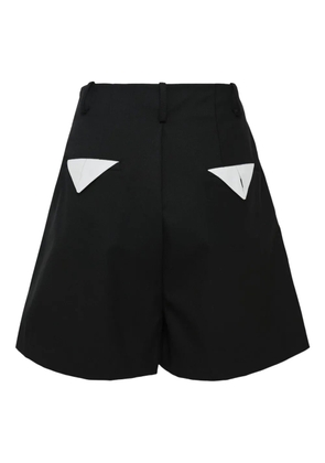 MMAM darted wool-blend tailored shorts - Black