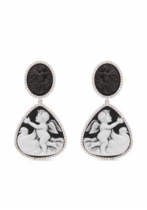 Cameo & Beyond Cherubs With Goose Roman Period earrings - Silver