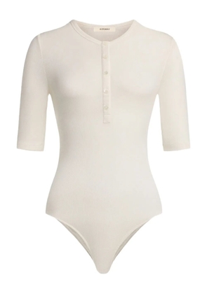 12 STOREEZ Henley-neck bodysuit - Neutrals