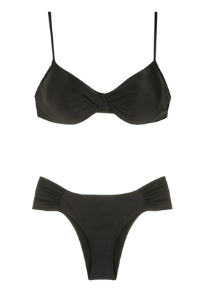 Lygia & Nanny Vitória ruched bikini - Black