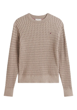 Tommy Hilfiger cable knit cotton sweater - Neutrals