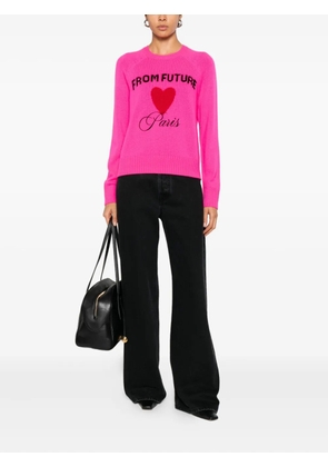 FROM FUTURE heart-motif sweater - Pink