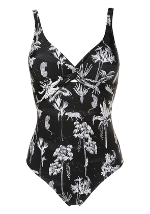 Lygia & Nanny Adriana graphic-print one-piece - Black