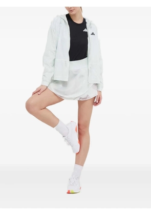 adidas logo-appliqué perforated jacket - White