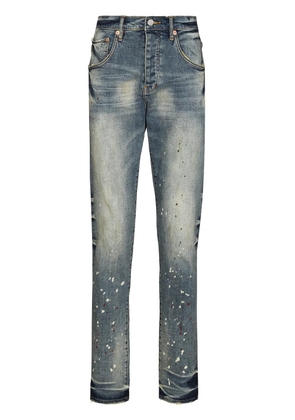 Purple Brand Vintage Spotted tapered-leg jeans - Blue