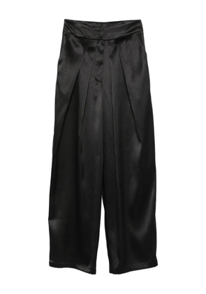 RHIZOME Romanain taffeta pleated trousers - Black