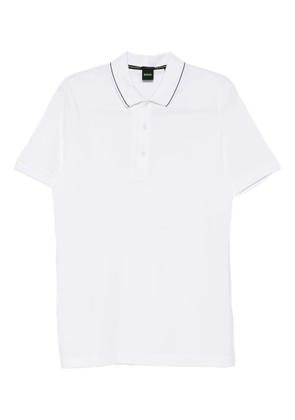 BOSS piped polo shirt - White