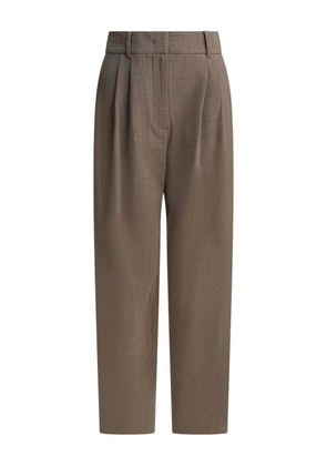 SANDBEIGE pleated trousers - Brown