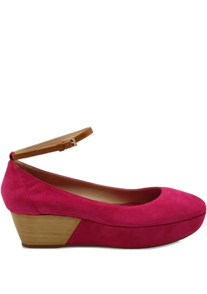 Tod's Vintage ankle-strap wedge-heel pumps - Pink