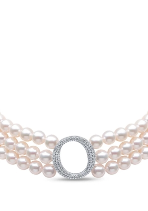 Yoko London 18K white gold akoya pearl and diamond necklace - Silver