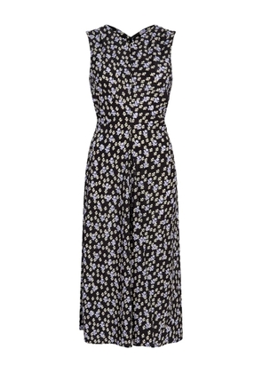 Proenza Schouler Ella floral-print sleeveless midi dress - Black