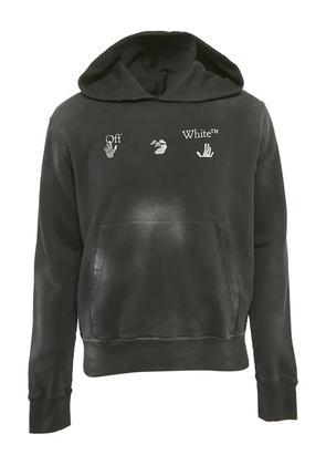 Off-White Pre-Owned faded cotton hoodie - Black