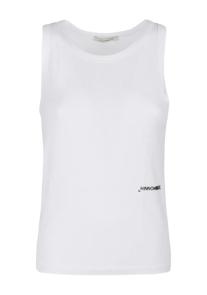 HINNOMINATE ribbed logo tank top - White