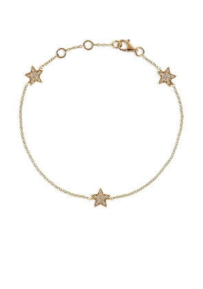 ALINKA 18K yellow gold Stasia Mini Triple Star diamond bracelet