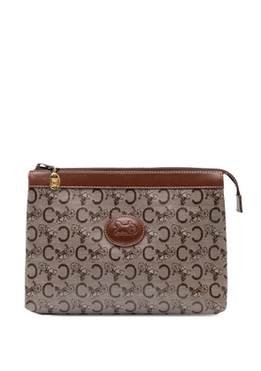 Celine Pre-Owned 2005 C Carriage Coated Canvas clutch bag - Brown