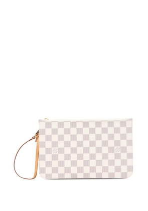 Louis Vuitton Pre-Owned 2016 Damier Azur Neverfull MM pouch - White
