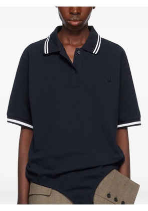 pushBUTTON cotton polo top - Blue