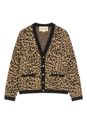 Valentino Garavani animal-print jacquard cardigan - Neutrals