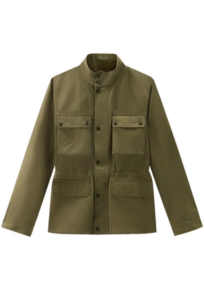 Woolrich Field logo-embroidered shirt jacket - Green