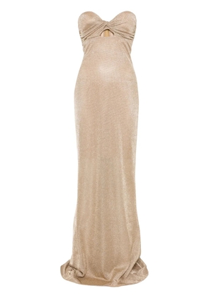 Giuseppe Di Morabito metallic threading maxi dress - Gold