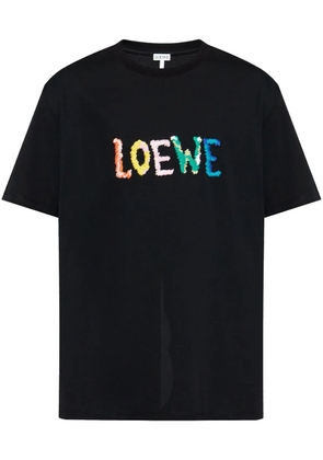 LOEWE logo-embroidered T-shirt - Black