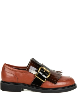 Viola Ricci fringed-buckle loafers - Brown