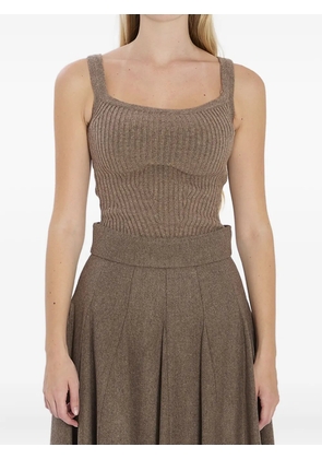 Max Mara ribbed tank top - Brown
