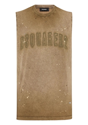 DSQUARED2 logo-print vest - Brown