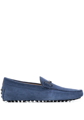 Tod's blue suede loafers
