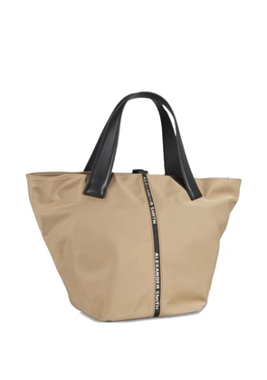 Alexander Smith Medium Lauren logo strap tote bag - Neutrals