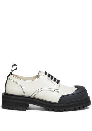 Marni Dada Army leather derby shoes - White