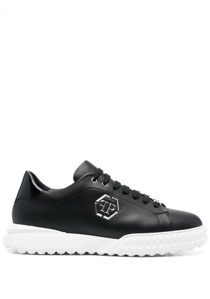 Philipp Plein low-top leather sneakers - Black