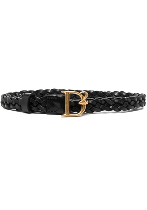 DSQUARED2 braided logo buckle belt - Black