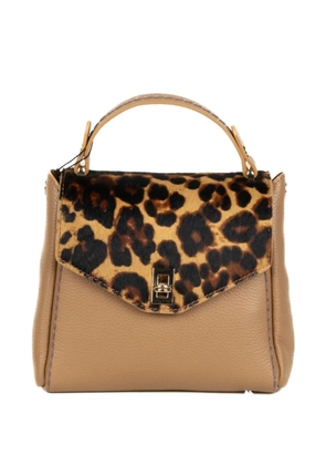 VISONA` animal-print top-handle tote bag - Neutrals