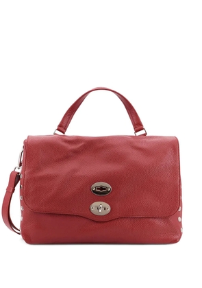 Zanellato Postina M flap metal leather shoulder bag - Red