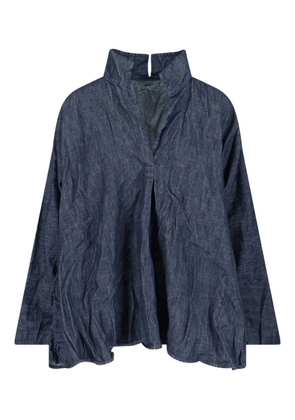 Daniela Gregis V-neck collared blouse - Blue