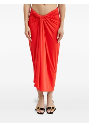 Lenny Niemeyer knot-waist asymmetric sarong - Red