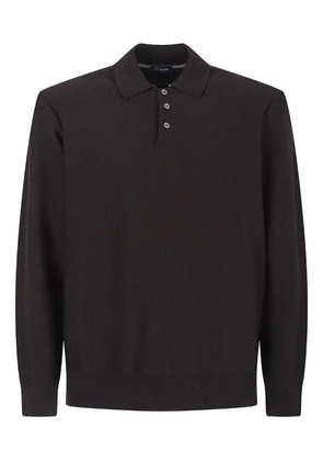 Drumohr long-sleeve polo shirt - Brown