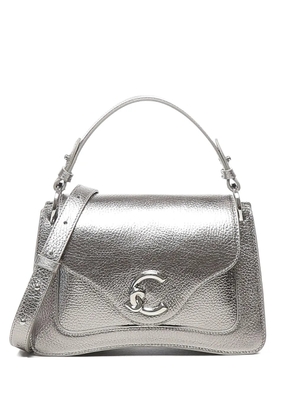 Coccinelle C-ME metallic leather tote bag - Silver