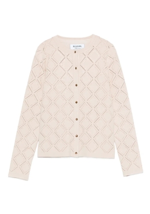 Blugirl diamond-knit cardigan - Neutrals