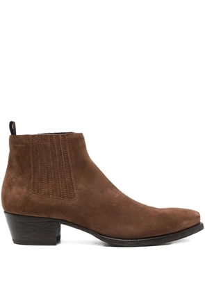 Prada 55mm pull-tab suede Chelsea boots - Brown