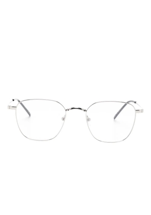 Saint Laurent Eyewear geometric-frame glasses - Silver