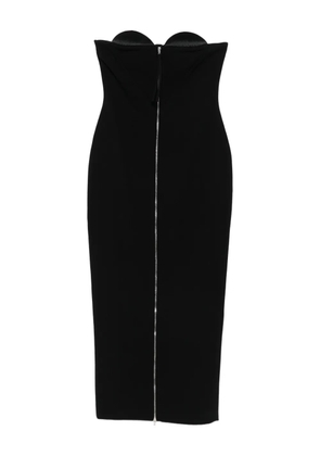 CHB CHRISTIAN BOARO zip-front strapless dress - Black