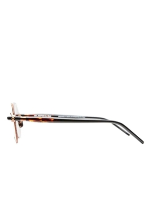 Kuboraum P75 navigator-frame sunglasses - Gold