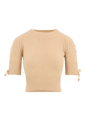 Ermanno Scervino braided cashmere sweater - Neutrals