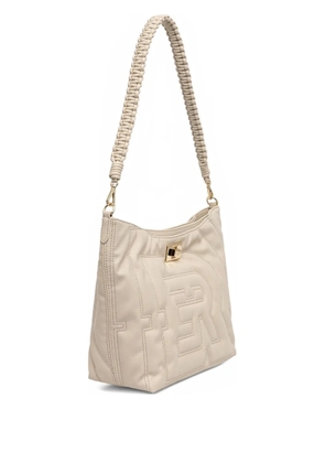 Ermanno Scervino embossed-logo braided-handle tote bag - Neutrals