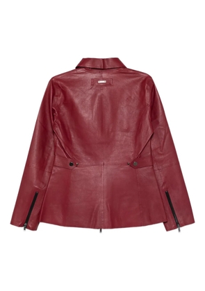 Iceberg zip leather jacket - Red