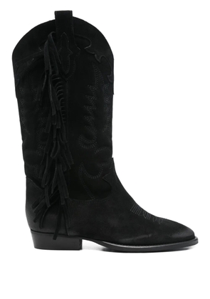 Gisel Moire 30mm Oklahoma cowboy boots - Black